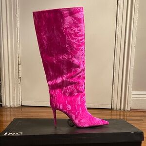 INC International Concepts Women's Fuchsia Heeled Boots